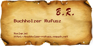 Buchholzer Rufusz névjegykártya